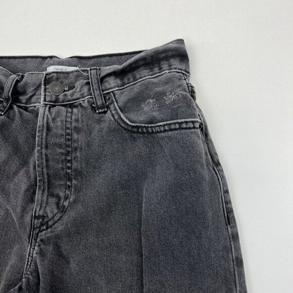 Forever 21 Premium Womens Mid Rise Distressed Straight Leg Jeans Gray Size 25 - Picture 3 of 9